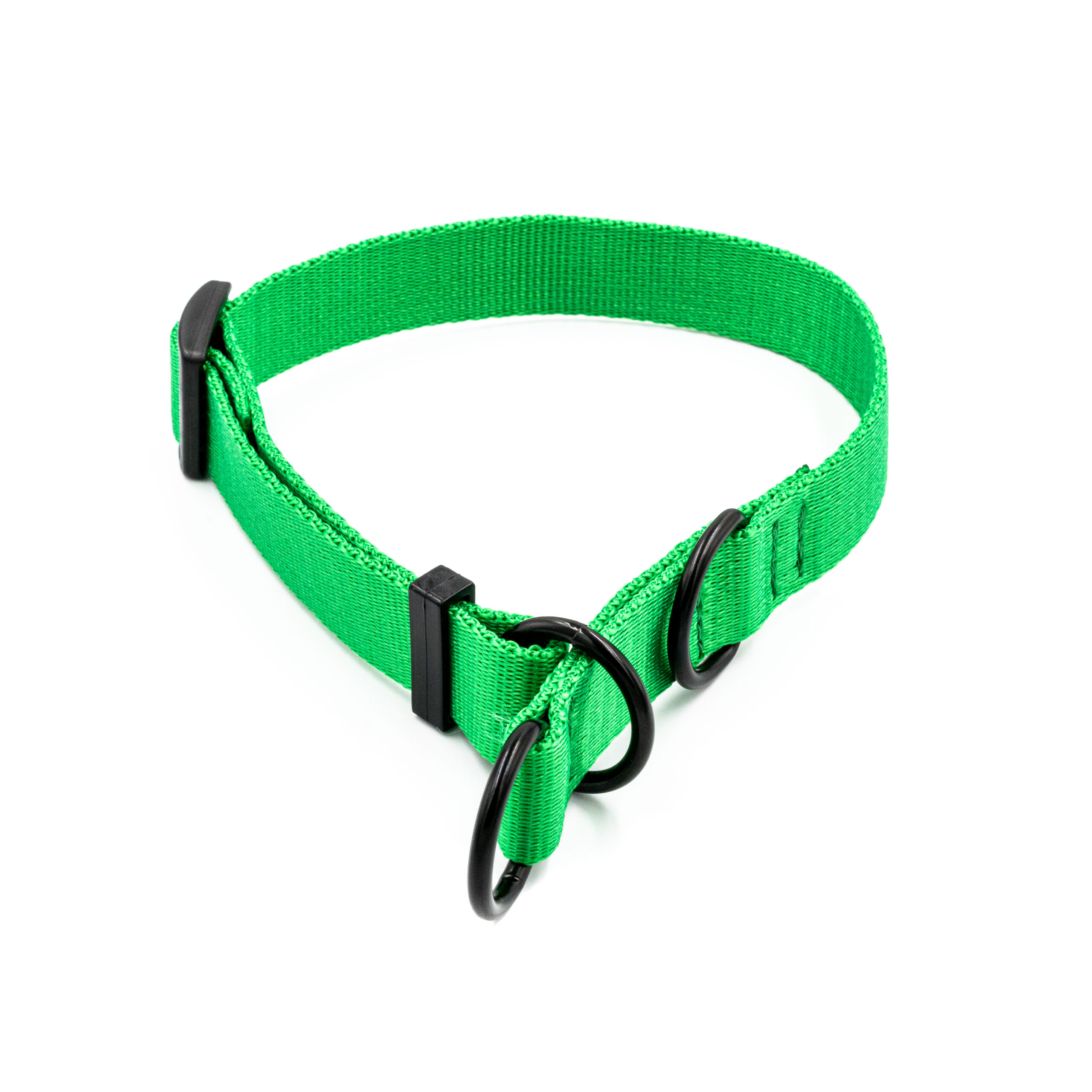 Obroża półzaciskowa mono zielona