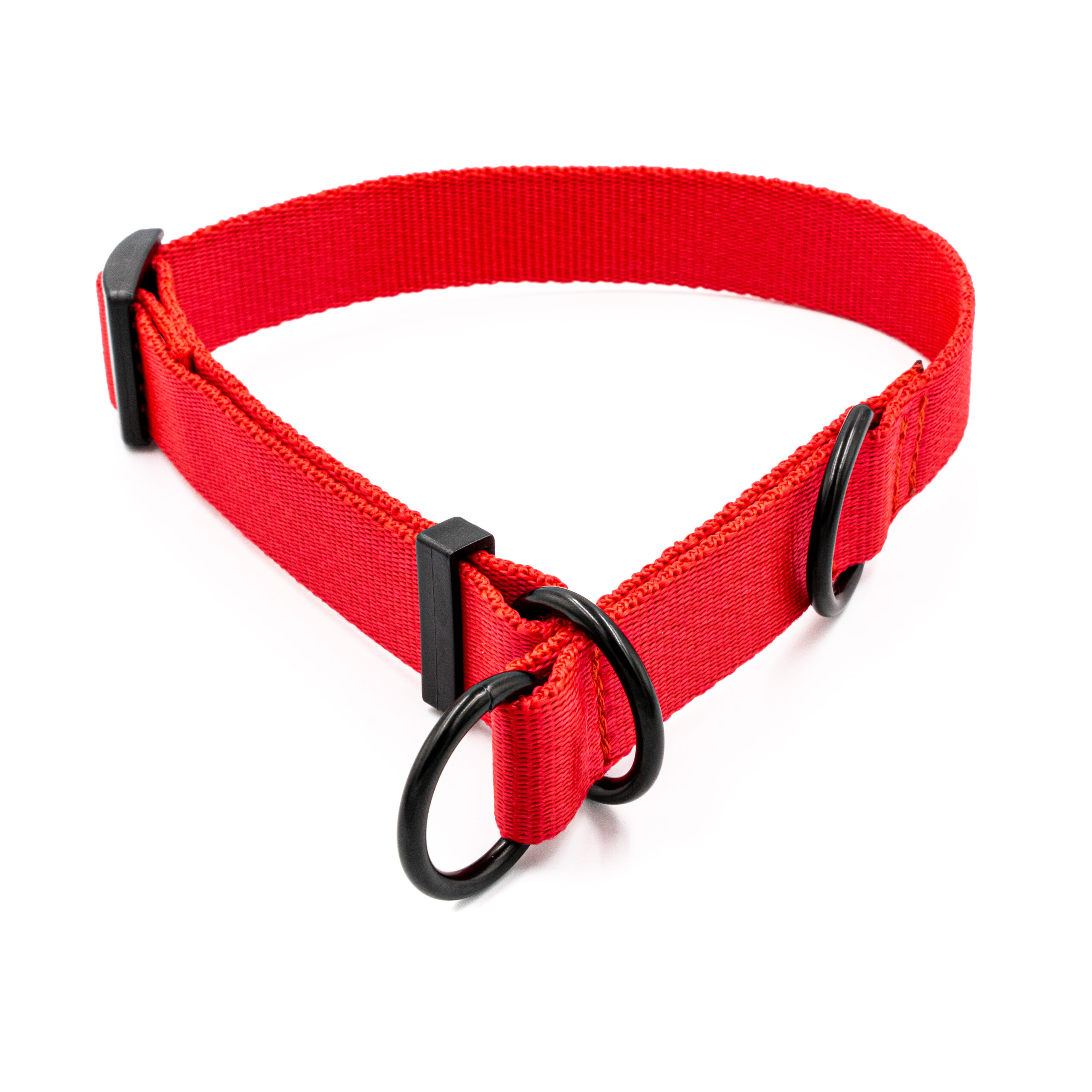 Obroża półzaciskowa mono czerwona