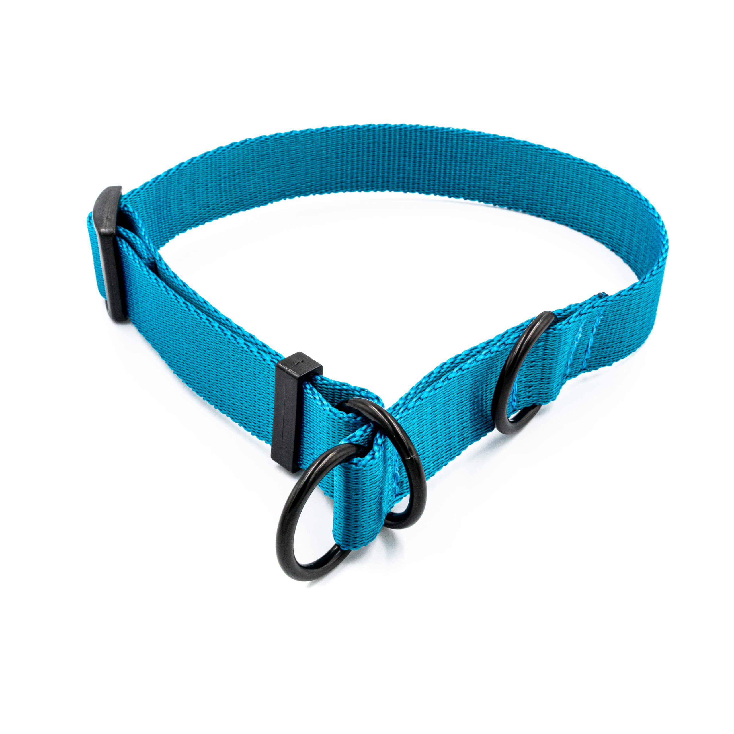 Obroża półzaciskowa mono turkusowa