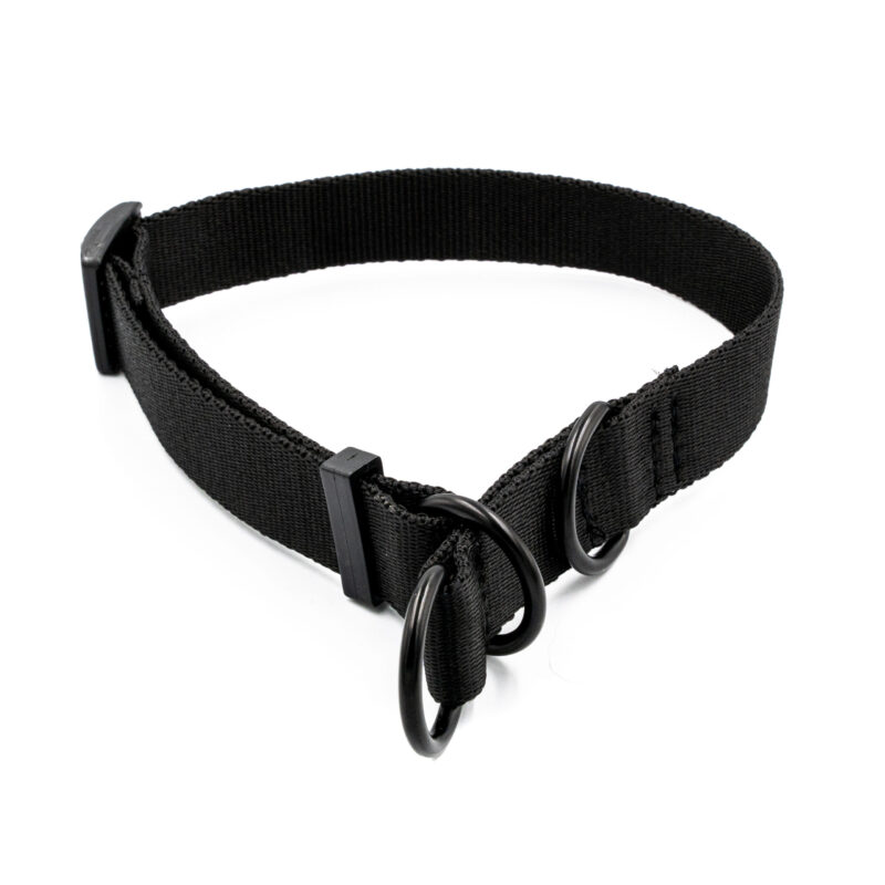 Obroża półzaciskowa mono czarna