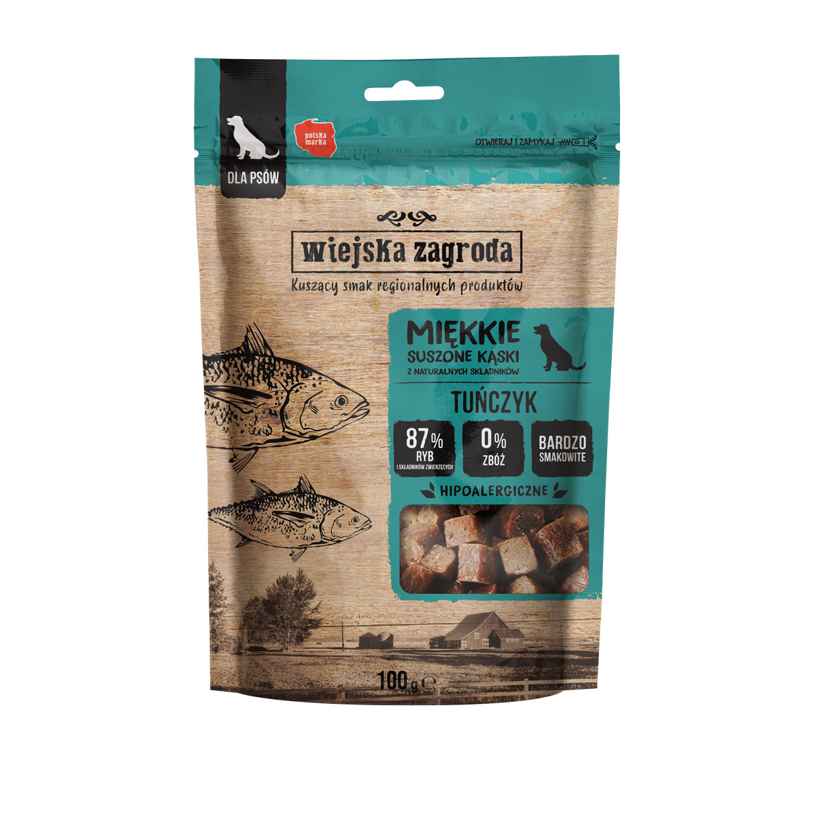 przysmak dla psa wiejska zagroda tuńczyk 100 g