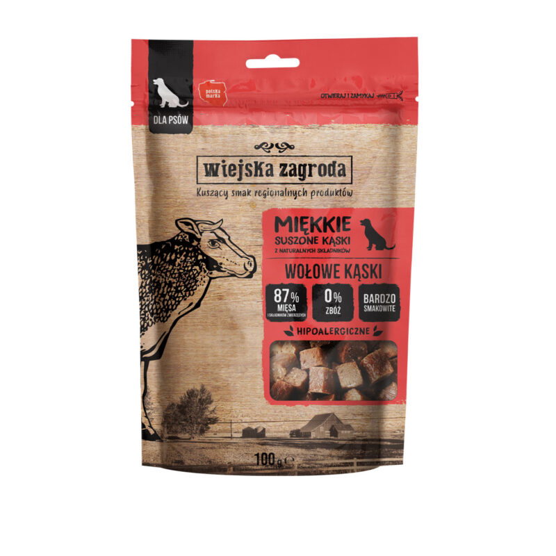 przysmak dla psa wiejska zagroda wołowe kąski 100 g