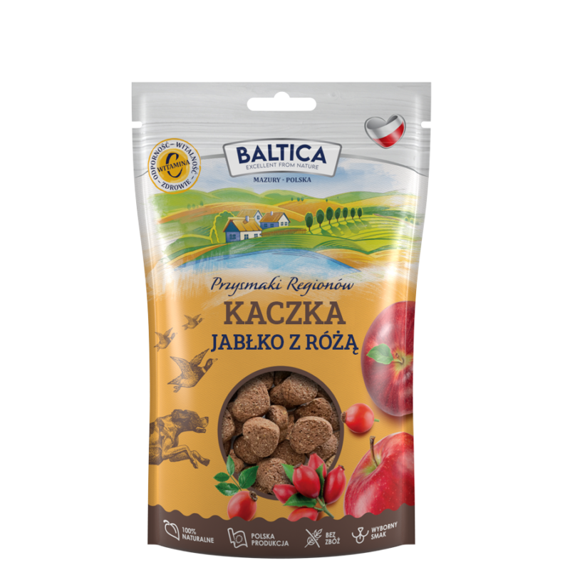 baltica przysmaki smaczki kaczka z jabłkiem i różą 100g